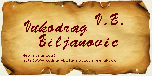 Vukodrag Biljanović vizit kartica